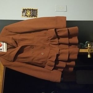 Woman large coat cooper/brown color by exhilaration used couple of times